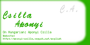 csilla aponyi business card